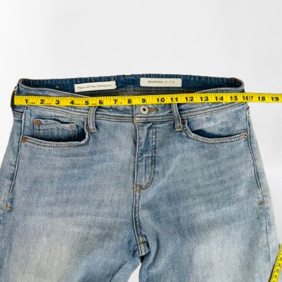 Anthropologie Pilcro Mid-Rise Slim Boyfriend Floral Embroidered Jeans Size 29 - Picture 10 of 13